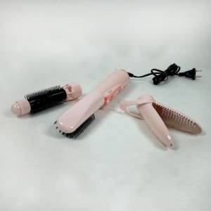 3 Başlıklı Elektrikli Saç Düzleştirici Fırça Tarak 800W Saç Maşası Saç Şekillendirici - Elle