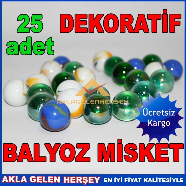 kargo dahil DESENLİ, 25'Lİ BÜYÜK BOY DEKORATİF BALYOZ MİSKET