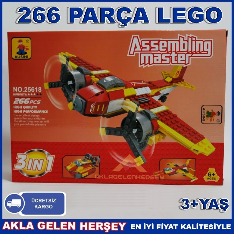 266 PARÇA LEGO MAKET ASKERİ HAVA ARACI SETİ KD