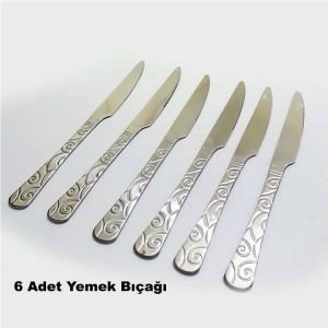 Bıçak, Çatal, Kaşık Takımı 42 Parça Sarmaşık Model Paslanmaz Çelik Rostfrei Yemek Seti