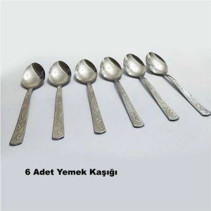 Bıçak, Çatal, Kaşık Takımı 42 Parça Sarmaşık Model Paslanmaz Çelik Rostfrei Yemek Seti