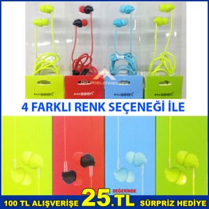 Mikrofonlu Kulaklık 120cm Kablo Uzunluğuna Sahip Şık Dizayn 4 Renk Seçenekli Ses Ayarlı Kulaklık-1