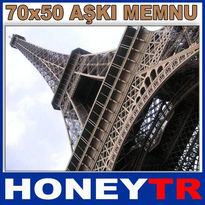 70x50 EYFEL KULESİ AŞKI MEMNU CANVAS TABLO