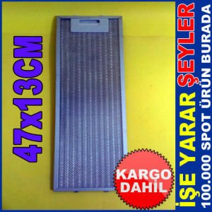 KOKU,DUMAN,BUHAR EMEN 47x13cm ANKASTRE-SÜRGÜLÜ ASPİRATÖR FİLTRESİ