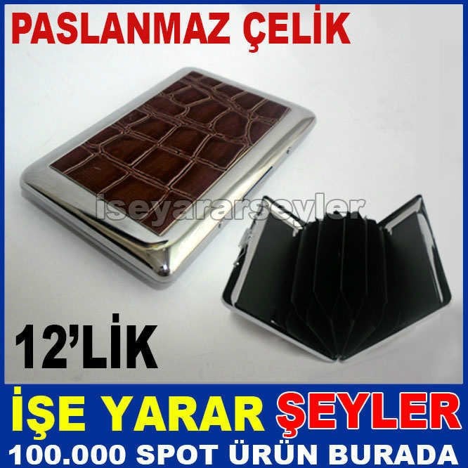 KROMAJ PASLANMAZ ÇELİK ŞIK İŞLEMELİ KARTVİZİTLİK
