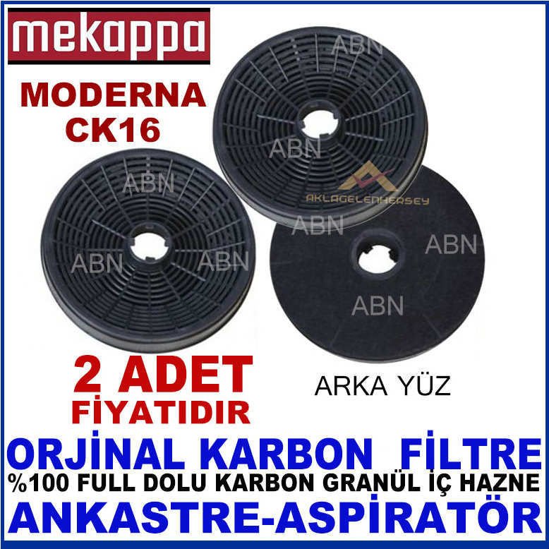 MEKAPPA ANKASTRE DAVLUMBAZ FİLTRESİ MEKAPPA DAPHNE CC10 MODEL DAVLUMBAZ İÇİN GRANÜL KARBON FİLTRE