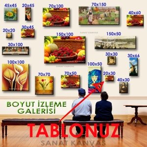 MEYVE SEPETLERİ 7 değişen ölçü ORİJİNAL KANVAS TABLO