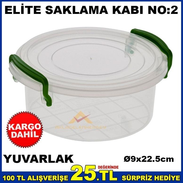 NO2 ELİTE YUVARLAK KİLİTLİ SAKLAMA KABI 2.4LİTRE