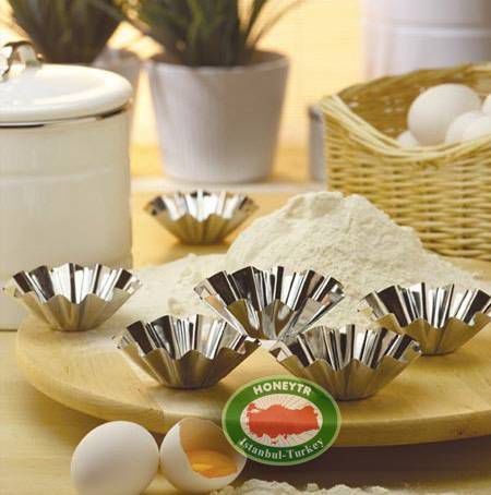 6 ADET PASLANMAZ ÇELİK METAL KEK KALIBI Ø88 h:31