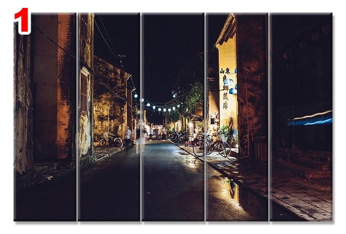 ESKI MAHALLE 7 STİL 5 PARÇALI KANVAS TABLO