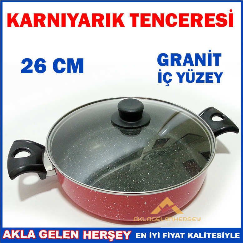 26 CM GRANİT İÇ YÜZEYLİ KARNIYARIK TENCERESİ