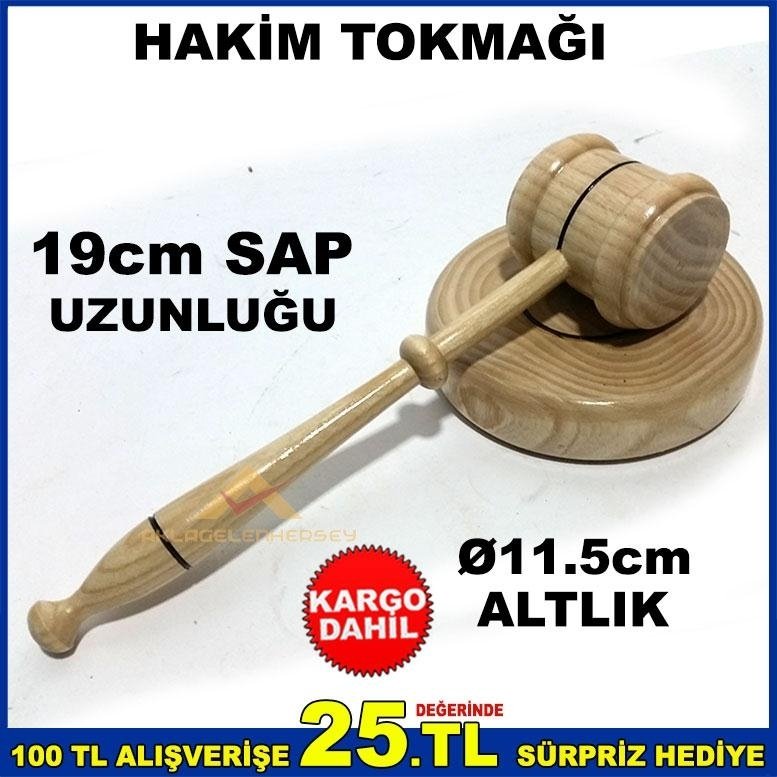 AHŞAP TOKMAK SETİ ALTLIKLI AHŞAP HAKİM TOKMAĞI