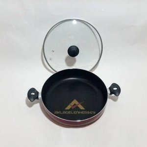 Büyük Boy Teflon Tencere Teflon Kaşığı Hediyeli 28cm Cam Kapaklı