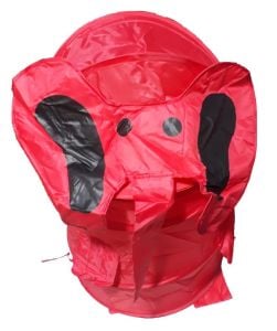 Katlanabilir Oyuncak Selesi veya Kirli Çamaşır Sepeti 45x38x38cm Kapağında Fil Desenli Kaliteli Sele