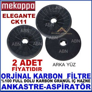 MEKAPPA ANKASTRE DAVLUMBAZ FİLTRESİ MEKAPPA ELEGANTE CK11 MODEL DAVLUMBAZ İÇİN GRANÜL KARBON FİLTRE
