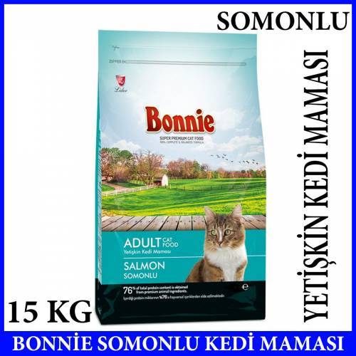 BONNİE KEDİ MAMASI 15 KG SOMONLU YETİŞKİN KEDİ MAMASI
