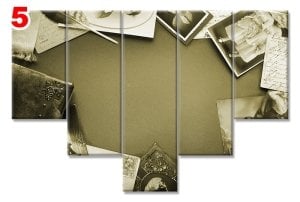 ESKI FOTOGRAFLAR 7 STİL 5 PARÇALI KANVAS TABLO
