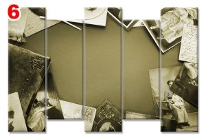 ESKI FOTOGRAFLAR 7 STİL 5 PARÇALI KANVAS TABLO