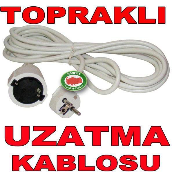 TOPRAKLI UZATMA KABLOSU TSE GARANTİLİ 20mt KABLO