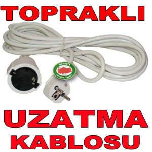 TOPRAKLI UZATMA KABLOSU TSE GARANTİLİ 20mt KABLO