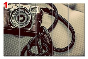 ESKI FOTOGRAF MAKINESI 7 STİL 5 PARÇALI KANVAS TABLO