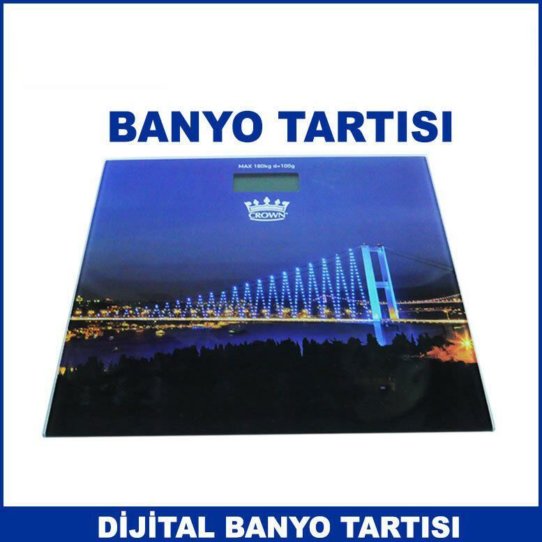 180 kg Kapasiteli Dijital Banyo Tartısı Cam Tasarım Baskül Tartı