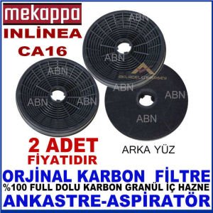 MEKAPPA ANKASTRE DAVLUMBAZ FİLTRESİ MEKAPPA INLİNEA CA16 MODEL DAVLUMBAZ İÇİN GRANÜL KARBON FİLTRE