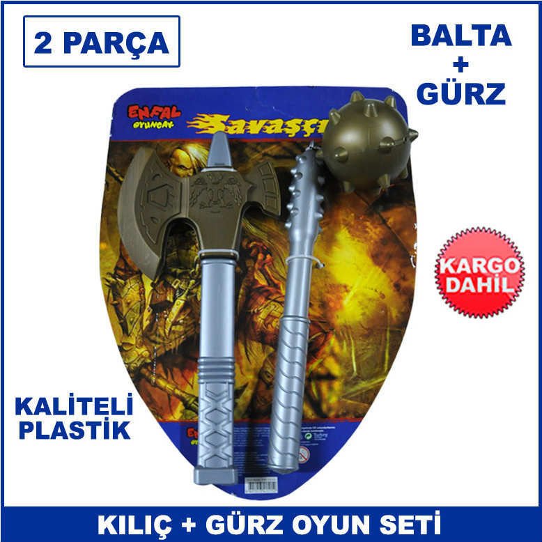 Balta ve Gürz Oyuncak Seti 2 Parça Kaliteli Plastik Savaş Oyuncağı