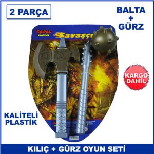 Balta ve Gürz Oyuncak Seti 2 Parça Kaliteli Plastik Savaş Oyuncağı