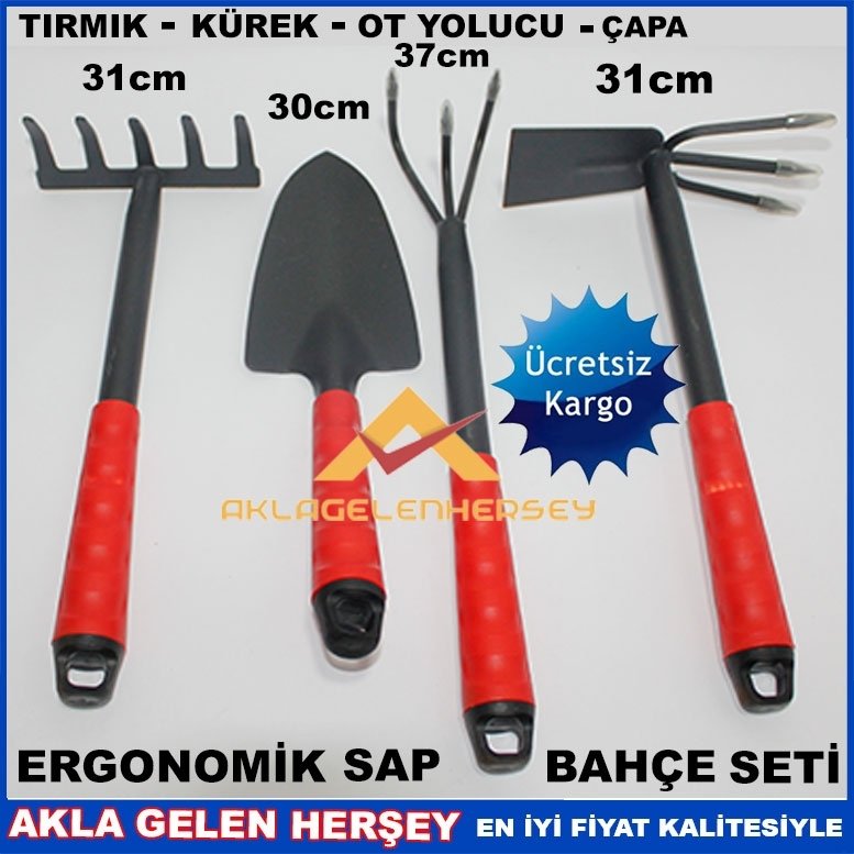 Kargo Dahil 4 PARÇA SÜPER ÇELİK PROFESYONEL BAHÇE BAKIM SETİ