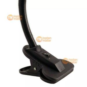 Led Ampul Hediyeli Mandallı Masa Lambası Fişli E27 Duy Ders Çalışma ve Kitap Okuma Işığı