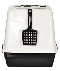 Kürek Hediyeli Çok Fonksiyonel Kırılmaz Kapı Geniş Hacim Kapalı Kedi Tuvaleti Karbon Filtreli WC