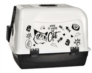 Kürek Hediyeli Çok Fonksiyonel Kırılmaz Kapı Geniş Hacim Kapalı Kedi Tuvaleti Karbon Filtreli WC