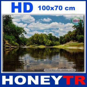 100x70cm AHŞAP ÇERÇEVELİ CANVAS TABLO GÖL Y3