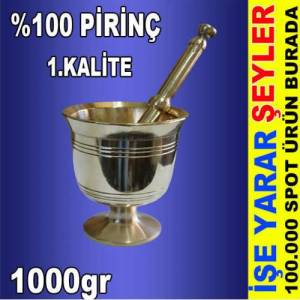 Büyük Boy Ömür Boyu Garanti Full Pirinç Havan