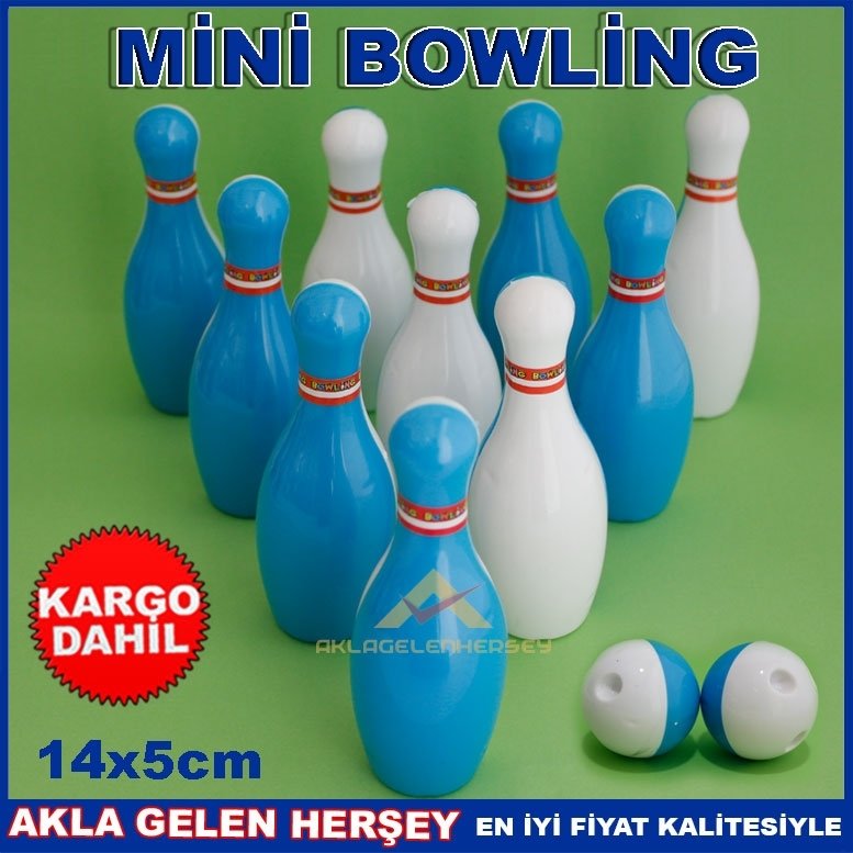 RENKLİ 10 LOBUT 2 TOP İLE MİNİK BOWLİNG SETİ KD