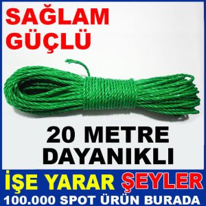 SAĞLAM, GÜÇLÜ, DAYANIKLI 20 METRE ÇAMAŞIR İPİ
