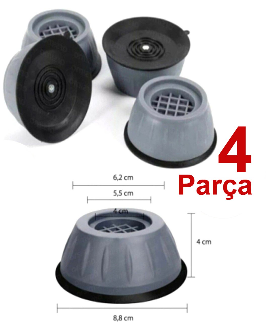 Titreşim önleyen Çamaşır Makinesi Ayağı 4'lü Set 2 parçalı Özel Kaydırmaz Vantuzlu Çamaşır Makinası Üreticiden Toptan Fiyatına Perakende Satış