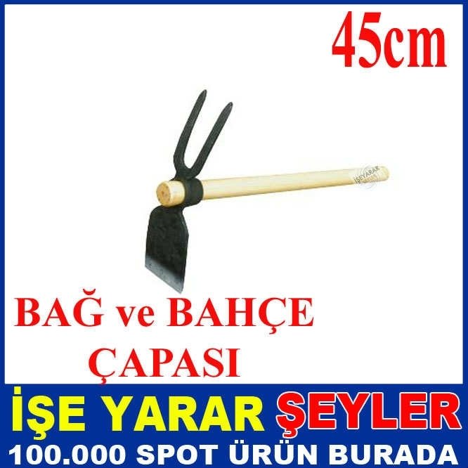 AHŞAP SAPLI 45cm ÇELİK BAĞ VE BAHÇE ÇAPASI