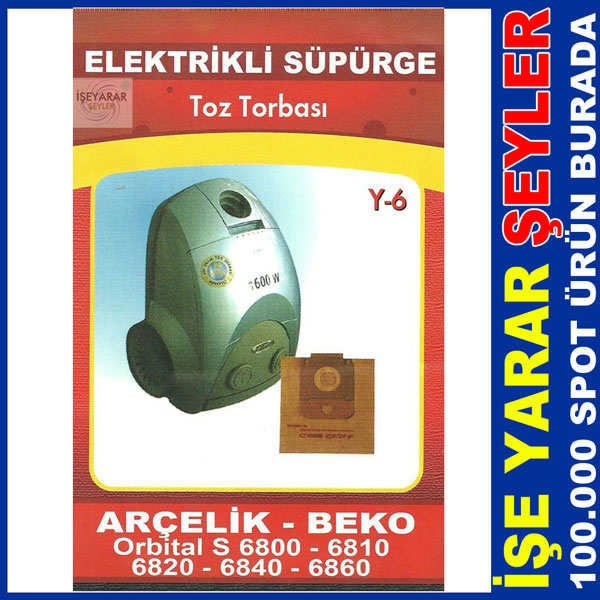 ARÇELİK BEKO ELEKTRİKLİ SÜPÜRGE TOZTORBASI Y6