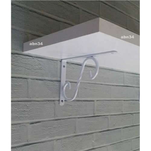 2 adet Vidaları ile Tam Set Süper kalite Güçlü Metal Sağlam L Model Ferforje raf ayağı 23x30cm BEYAZ