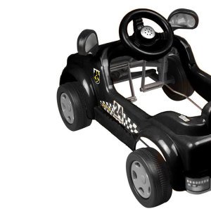 Dolu Smart Pedallı Araba Siyah Renk Kullanışlı Eğitici 40x48x80cm Ebatında Dikiz Aynalı Pedallı Araç