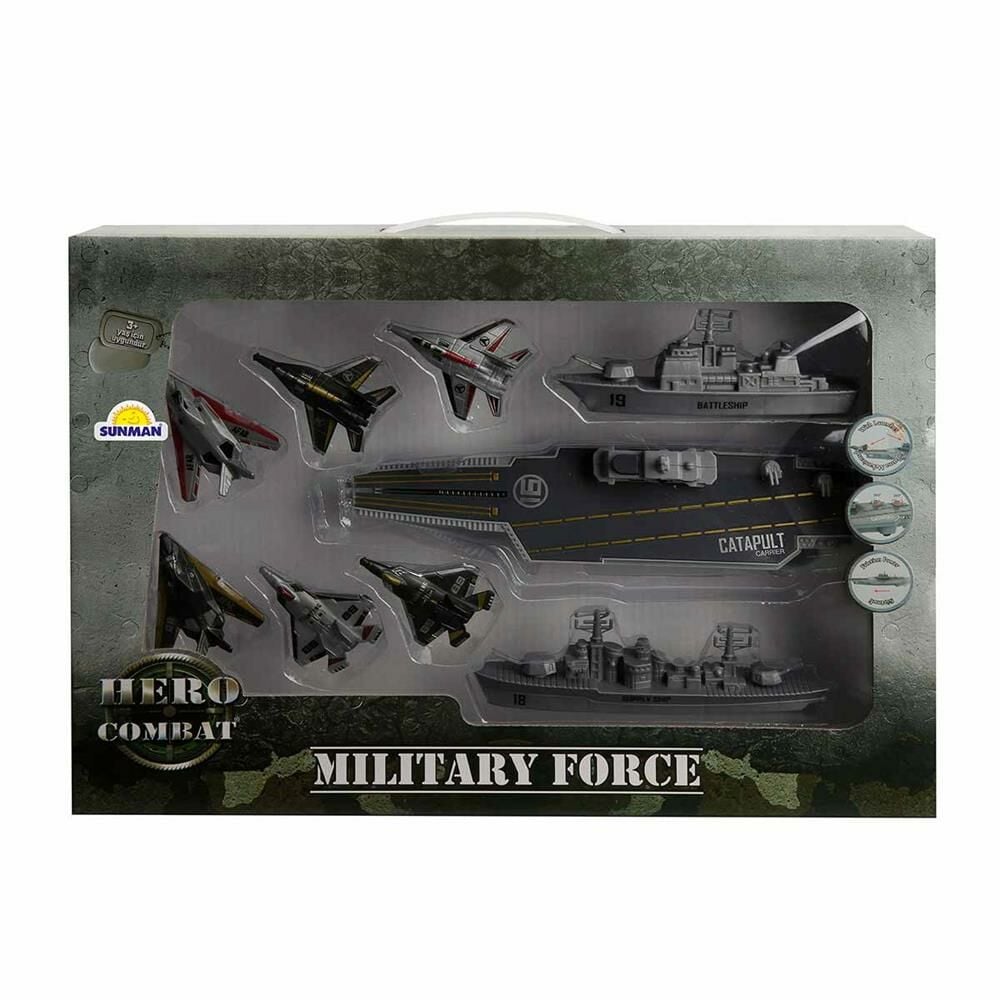 Askeri Oyun Seti 9 Parça Jet Uçak Gemisi