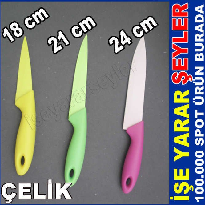 İZOLE SAP RENKLİ 3lü SERAMİK BIÇAK SETİ KÖRELMEZ