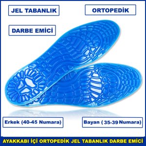 Ayakkabı içi ortopedik jel tabanlık darbe emici,masaj yapan yumuşak ve rahat yürüyüş ve koşu için