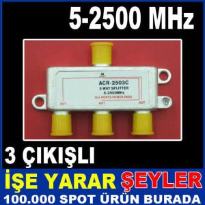 3lü 1/3 SPLİTTER ANTEN DAĞITICI UYDU ÇOĞALTICI