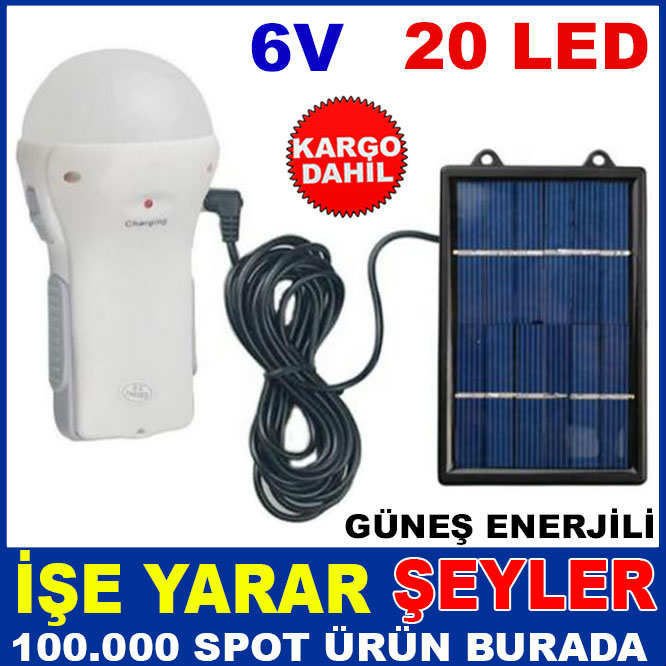 WATTON 20 LED'li GÜNEŞ ENERJİLİ SOLAR LAMBA KD