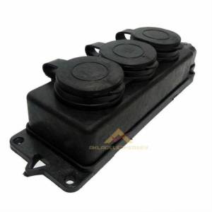 3lü GRUP PRİZ TOPRAKLI KAPAKLI SERİ KAUÇUK PRİZ