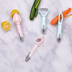 4'lü Mutfak Gereçleri Seti El Aleti Takımı Sebze Soyacağı Açacak Narenciye Sıkacağı