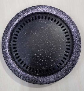 Granit Ocak Üstü Dumansız Izgara Sağlıklı Pişirme Yüzeyli Kokusuz Sulu Grill Pratik Yanmaz Yapışmaz